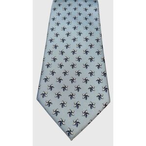 Zadi Andrews Tie Blue Star Italy Milano 100% Silk Neck